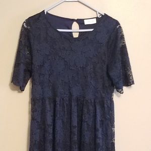 Orange creek lace overlay long dress